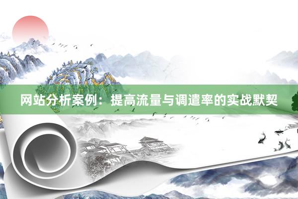 网站分析案例：提高流量与调遣率的实战默契